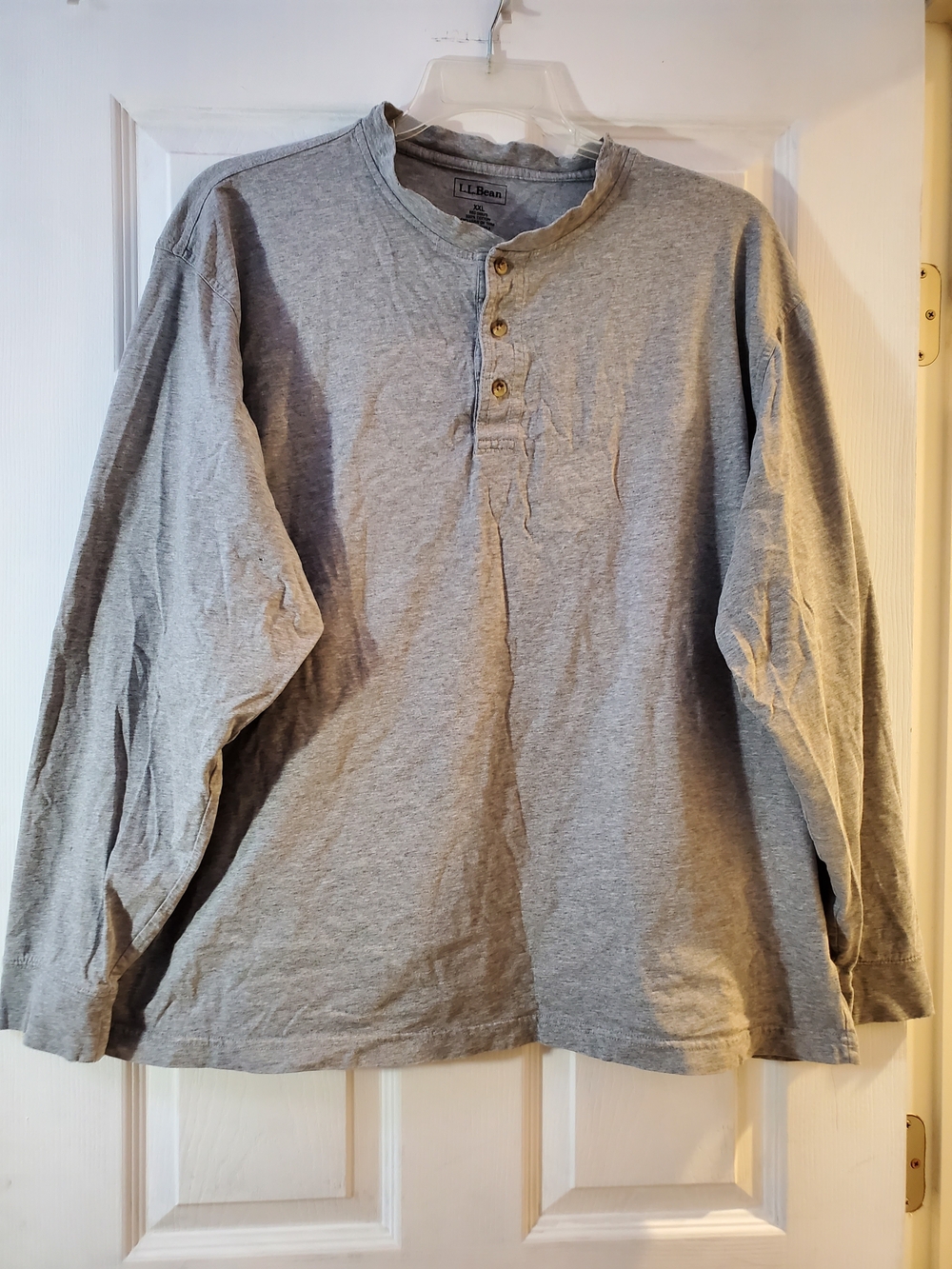 L.L. Bean Men's Light Gray Long-Sleeve Henley